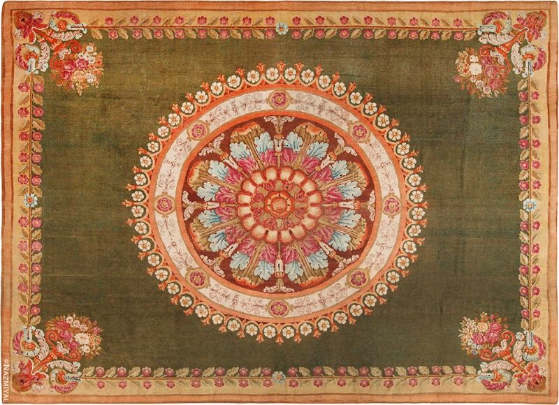 Antique Charles X French Savonnerie Rug 70965 by Nazmiyal Rugs Blog