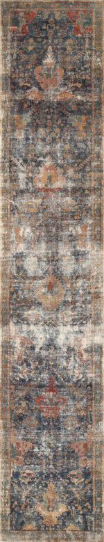 Whispers of Indigo Antique Malayer Runner Rug Whispers of Indigo Antique Malayer Runner Rug 72048 by Nazmiyal Antique Rugs