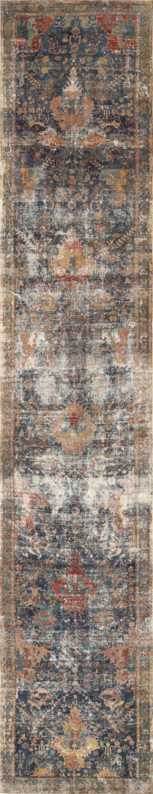 Whispers of Indigo Antique Malayer Runner Rug 72048 by Nazmiyal Antique Rugs
