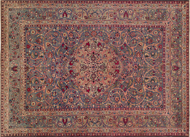 Antique Masterpiece Persian Tehran Tree Of Life Rug 73631