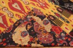 Back of 19th Century Silk Antique Ikat Uzbek Floral Suzani Back of 19th Century Silk Antique Ikat Uzbek Floral Suzani 73353 by Nazmiyal Antique Rugs