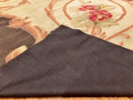 Back of Antique Aubusson French Carpet Back of Antique Aubusson French Carpet 43641 by Nazmiyal Collection
