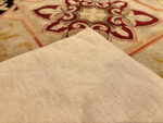 Back of Antique Needlepoint English Rug Back of Antique Needlepoint English Rug 43967 by Nazmiyal Collection