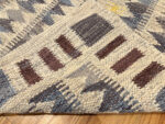 Back of Swedish Style Modern Kilim Rug Back of Swedish Style Modern Kilim Rug 73362 by Nazmiyal Antique Rugs