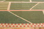 Border of Modern Swedish Inspired Kilim Rug Spring Geometry 73881 by Nazmiyal Collection