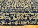 Bottom of Blue Antique Balkan Embroidery Textile 72402 by Nazmiyal Antique Rugs