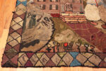 Corner of Artistic Antique American Hooked Rug Corner of Artistic Antique American Hooked Rug 73572 by Nazmiyal Antique Rugs