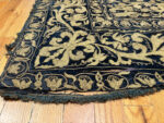 Corner of Blue Antique Balkan Embroidery Textile 72402 by Nazmiyal Antique Rugs