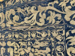 Decorative Blue Antique Balkan Embroidery Textile 72402 by Nazmiyal Antique Rugs