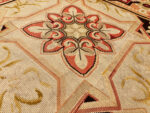 Detail of Antique Needlepoint English Rug Detail of Antique Needlepoint English Rug 43967 by Nazmiyal Collection