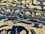 Detail of Blue Antique Balkan Embroidery Textile 72402 by Nazmiyal Antique Rugs