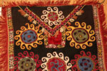 Detail of First Panel of Antique Uzbek Lakhai Bags Set 73379 by Nazmiyal Antique Rugs