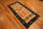 Floor View of 19th Century Silk Antique Ikat Uzbek Floral Suzani Floor View of 19th Century Silk Antique Ikat Uzbek Floral Suzani 73353 by Nazmiyal Antique Rugs