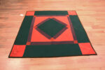 Floor View of Antique American Amish Textile Floor View of Antique American Amish Textile 73838 by Nazmiyal Antique Rugs