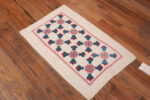 Floor View of Antique American Quilt Textile Floor View of Antique American Quilt Textile 73840 by Nazmiyal Antique Rugs