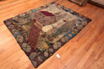 Floor View of Artistic Antique American Hooked Rug Floor View of Artistic Antique American Hooked Rug 73572 by Nazmiyal Antique Rugs