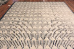 Floor view of Modern Central Asian Geometric Cotton Rug Floor view of Modern Central Asian Geometric Cotton Rug 61260 by Nazmiyal Antique Rugs