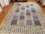 Floor View of Swedish Style Modern Kilim Rug Floor View of Swedish Style Modern Kilim Rug 73362 by Nazmiyal Antique Rugs