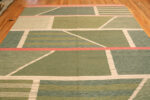 Front of Modern Swedish Inspired Kilim Rug Spring Geometry 73881 by Nazmiyal Collection