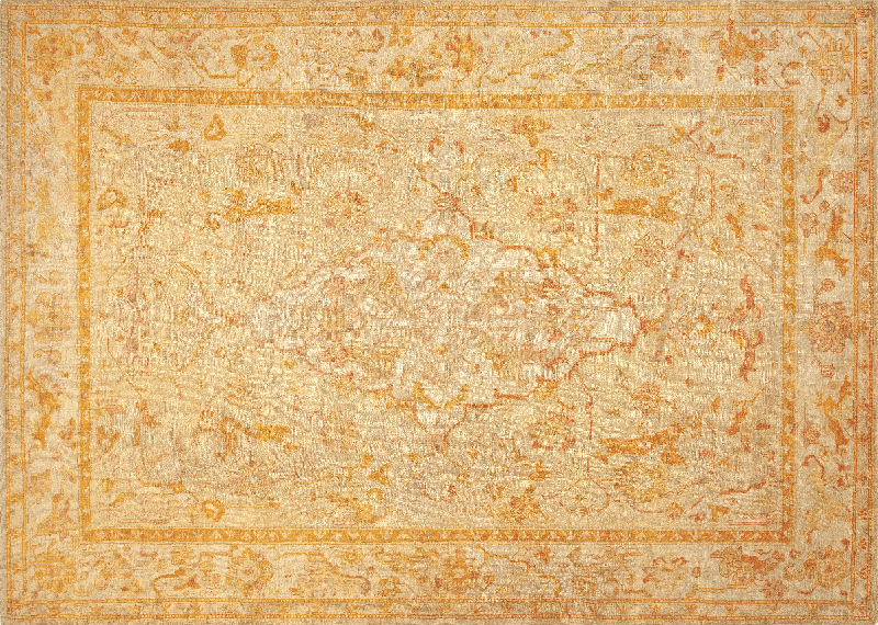 Antique Turkish Geometric Oushak Rug 73156 — Nazmiyal Collection