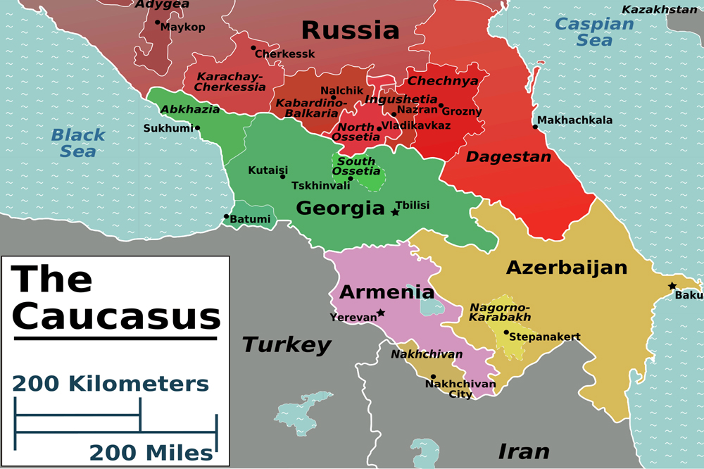 Map of the Caucasus Region Blog