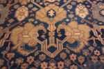 Middle of Majestic Lion Garden: Antique Persian Bakshaish Rug in Indigo and Flame Middle of Majestic Lion Garden: Antique Persian Bakshaish Rug in Indigo and Flame 73575 by Nazmiyal Collection