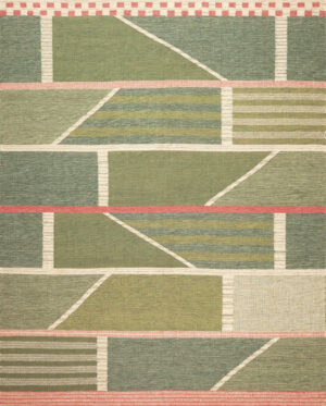 Modern Swedish Inspired Kilim Rug Spring Geometry 73881 by Nazmiyal Collection