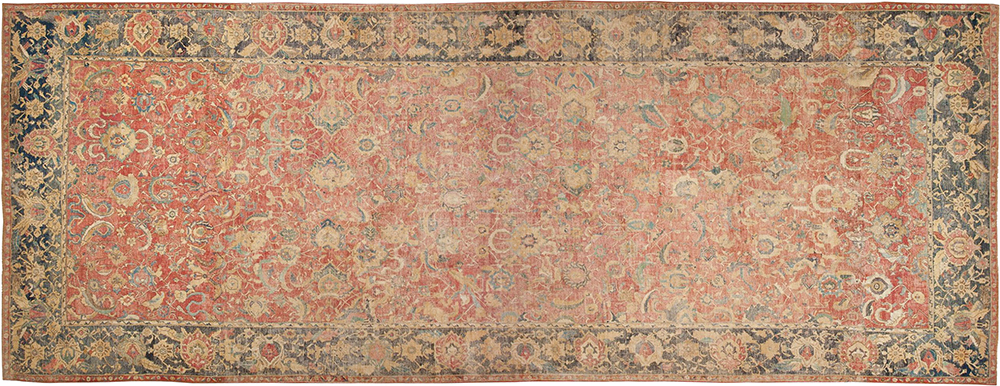 Antique Persian Isfahan rug, c. 1600s, 11 ft 4 in x 30 ft — Nazmiyal #44143