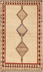 Small Vintage Persian Neutral Tone Gabbeh Rug Small Vintage Persian Neutral Tone Gabbeh Rug 73905 by Nazmiyal Collection