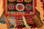 Trim of First Panel of Antique Uzbek Lakhai Bags Set 73379 by Nazmiyal Antique Rugs