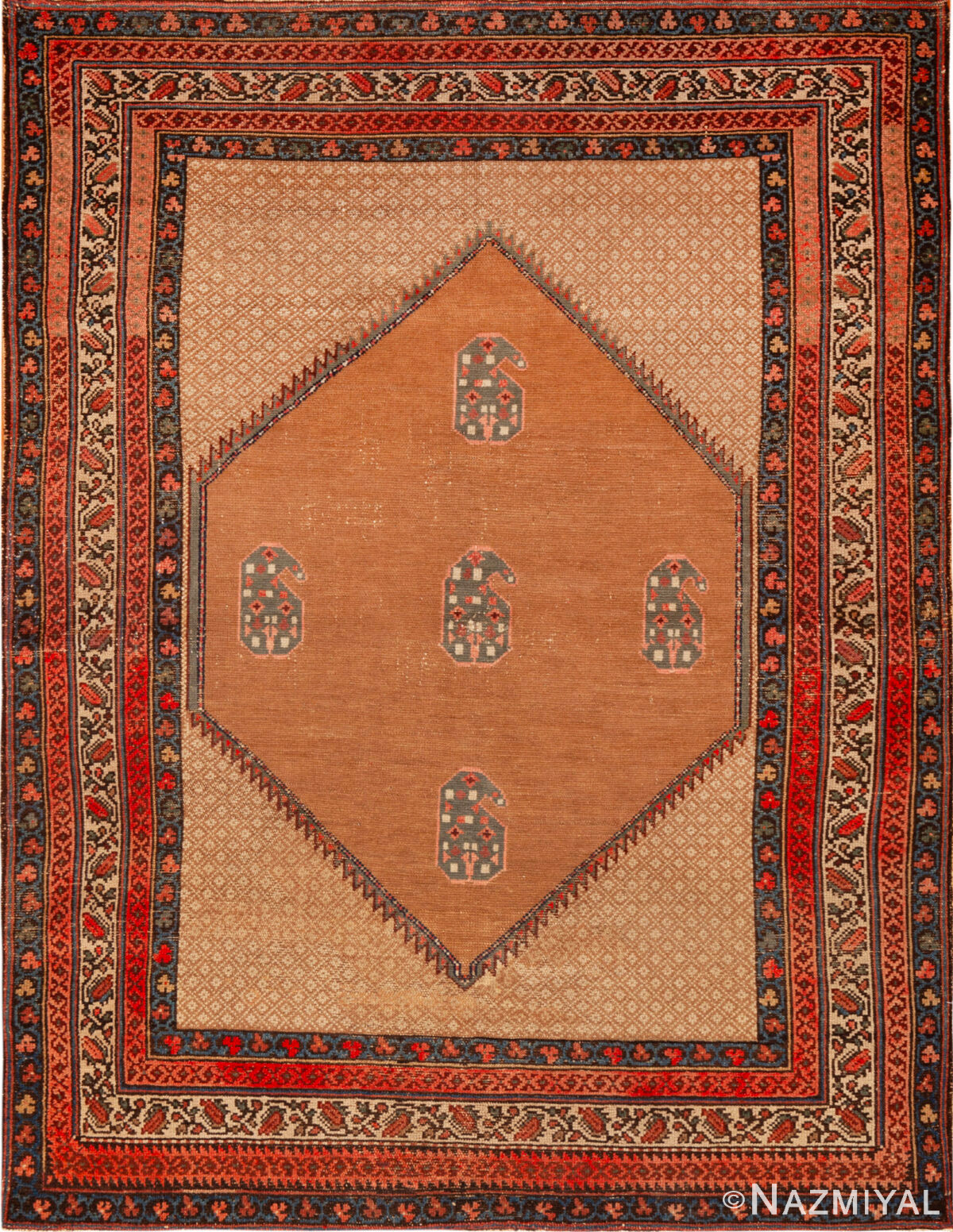 Collector’s Antique Persian Serab Rug with Iconic Patterns 71829 by Nazmiyal Antique Rugs