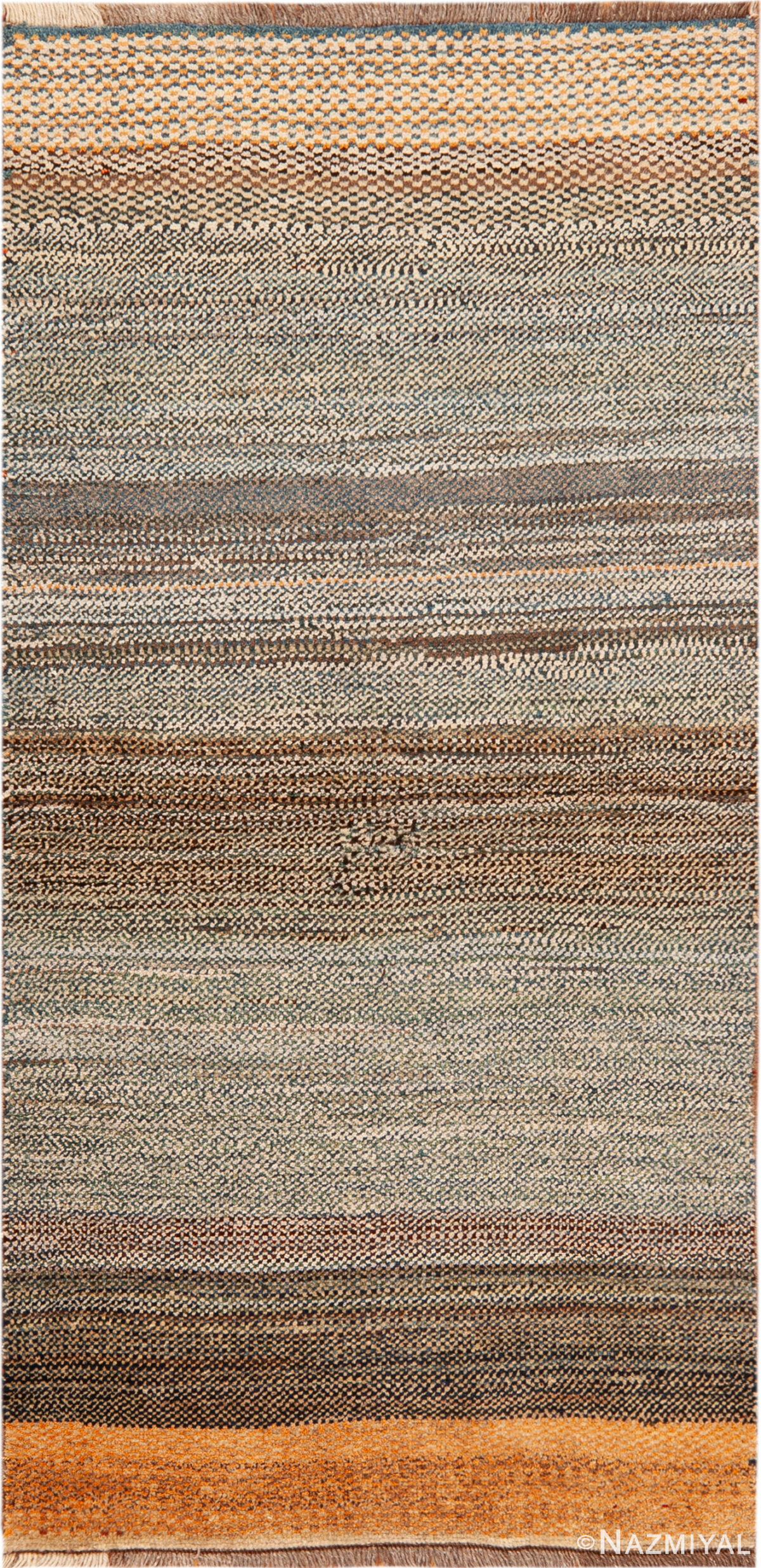 Small Vintage Persian Gray Tone Gabbeh Rug 73909 by Nazmiyal Collection
