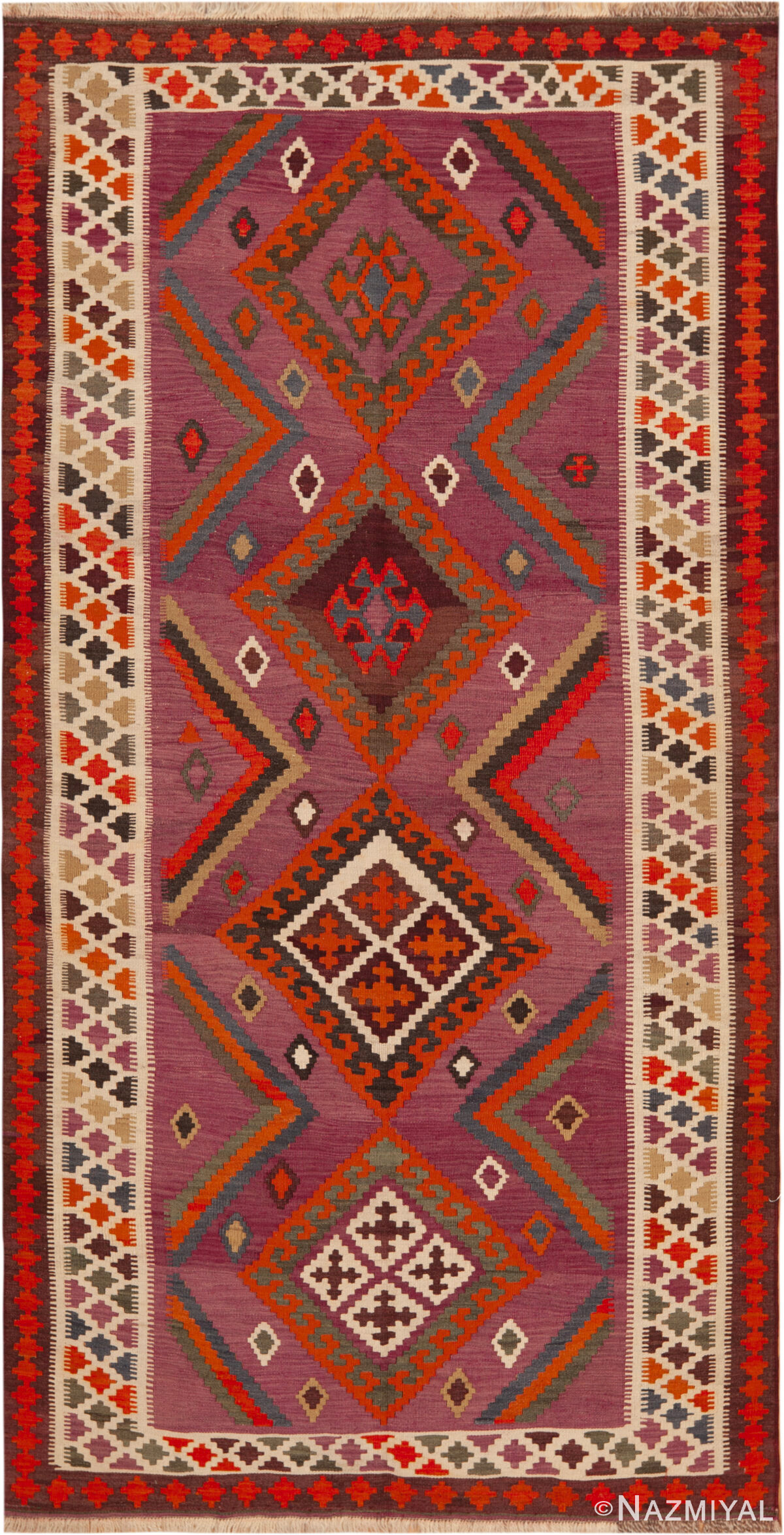 Vintage Persian Qashqai Kilim Rug 73897 by Nazmiyal Collection