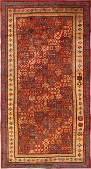 Antique East Turkestan Red Khotan Rug 73927 by Nazmiyal Rugs