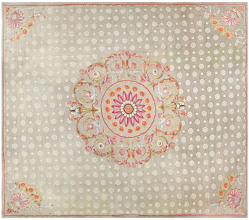 Antique Charles the X French Aubusson Rug 50171