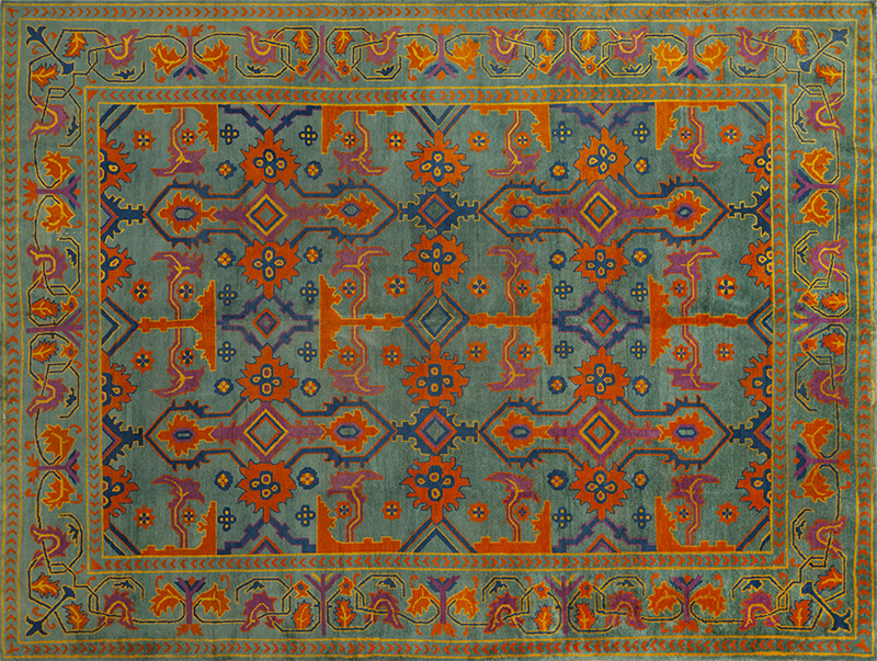 Rare Antique Deco Collectible Rug with 16th Century Oushak Lotto Inspired Design 73717
