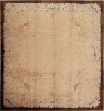 Antique Chinese Floral Neutral Rug 73916 by Nazmiyal Rugs