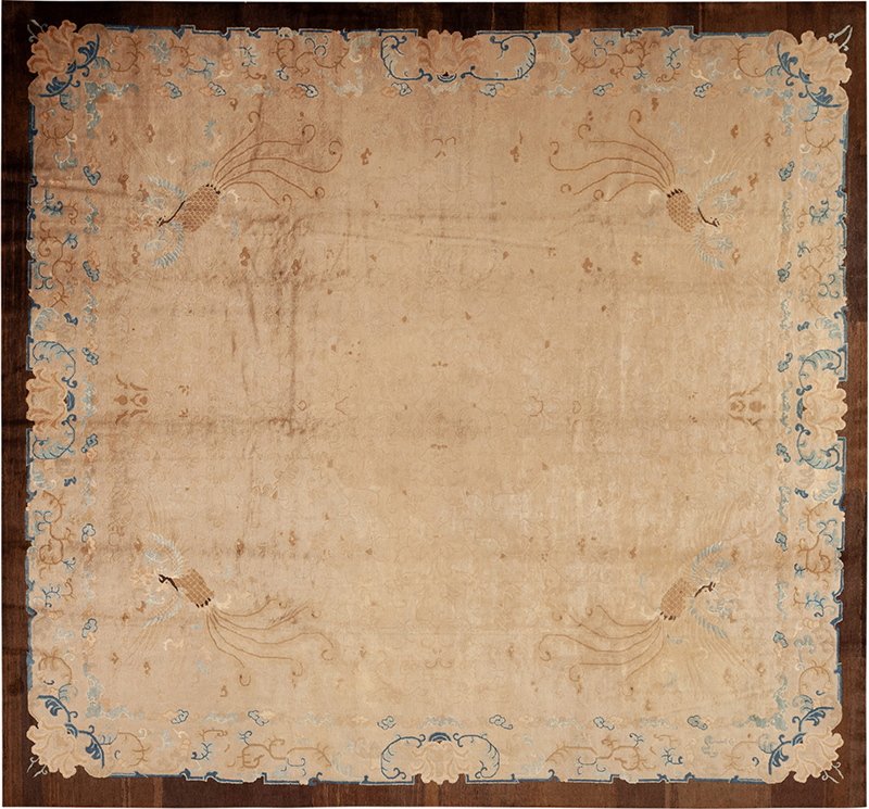 Antique Chinese Peking Rug, c. 1900s, 10 ft 10 in x 11 ft 4 in — Nazmiyal #73916