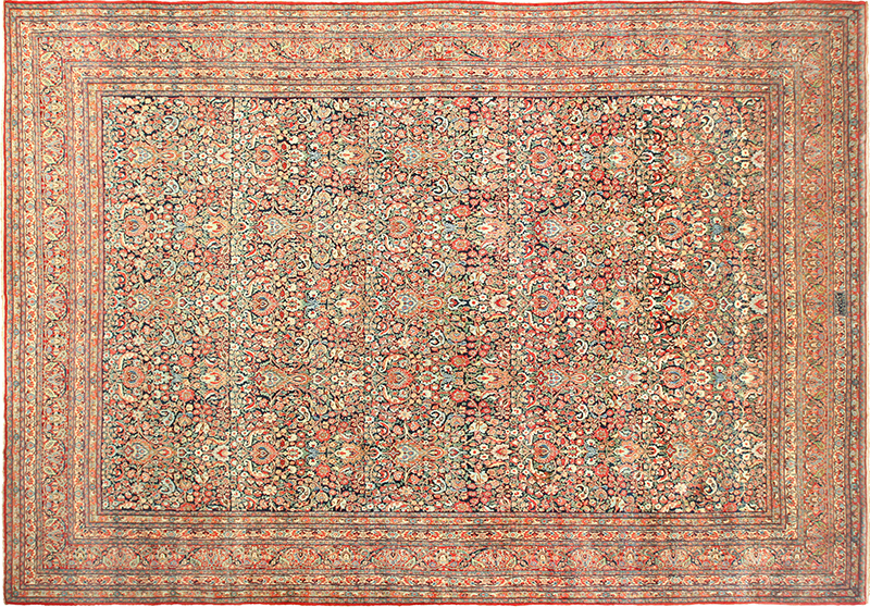 Antique Persian Khorassan Rug, c. 1920s, 13 ft 3 in x 19 ft 2 in — Nazmiyal #49517