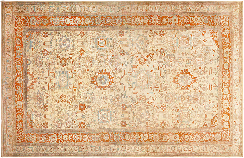 Antique Persian Ziegler Sultanabad Rug, late 19th century, 14 ft 5 in x 22 ft 3 in — Nazmiyal #46452