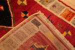 Back of Small Vintage Persian Red Diamond Gabbeh Rug Back of Small Vintage Persian Red Diamond Gabbeh Rug 73907 by Nazmiyal Rugs