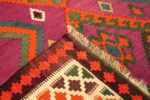Back of Vintage Persian Qashqai Kilim Rug 73897 by Nazmiyal Rugs