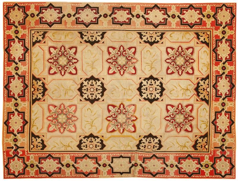 Antique English Needlepoint Rug 43967 by Nazmiyal Collection Blog