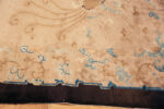 Border of Antique Chinese Floral Neutral Rug 73916 by Nazmiyal Rugs