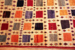 Border of Small Vintage Persian Square Grid Gabbeh Rug 73911 by Nazmiyal Rugs