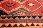 Border of Vintage Persian Gabbeh Diamond Rug Border of Vintage Persian Gabbeh Diamond Rug 73900 by Nazmiyal Rugs