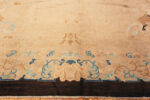 Bottom of Antique Chinese Floral Neutral Rug 73916 by Nazmiyal Rugs