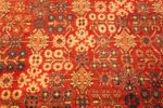 Close Up of Antique Central Asian Red Khotan Rug 73927 by Nazmiyal Rugs