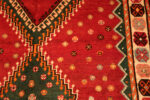 Close Up of Feature Vintage Persian Gabbeh Green Diamond Rug Close Up of Feature Vintage Persian Gabbeh Green Diamond Rug 73904 by Nazmiyal Rugs