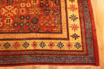 Corner of Antique Central Asian Red Khotan Rug 73927 by Nazmiyal Rugs